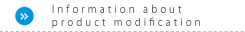 Information about product modification